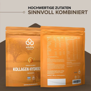 Kollagen-Hydrolysat Pulver kaufen -  edubily Kollagen  - Fitness Onlineshop