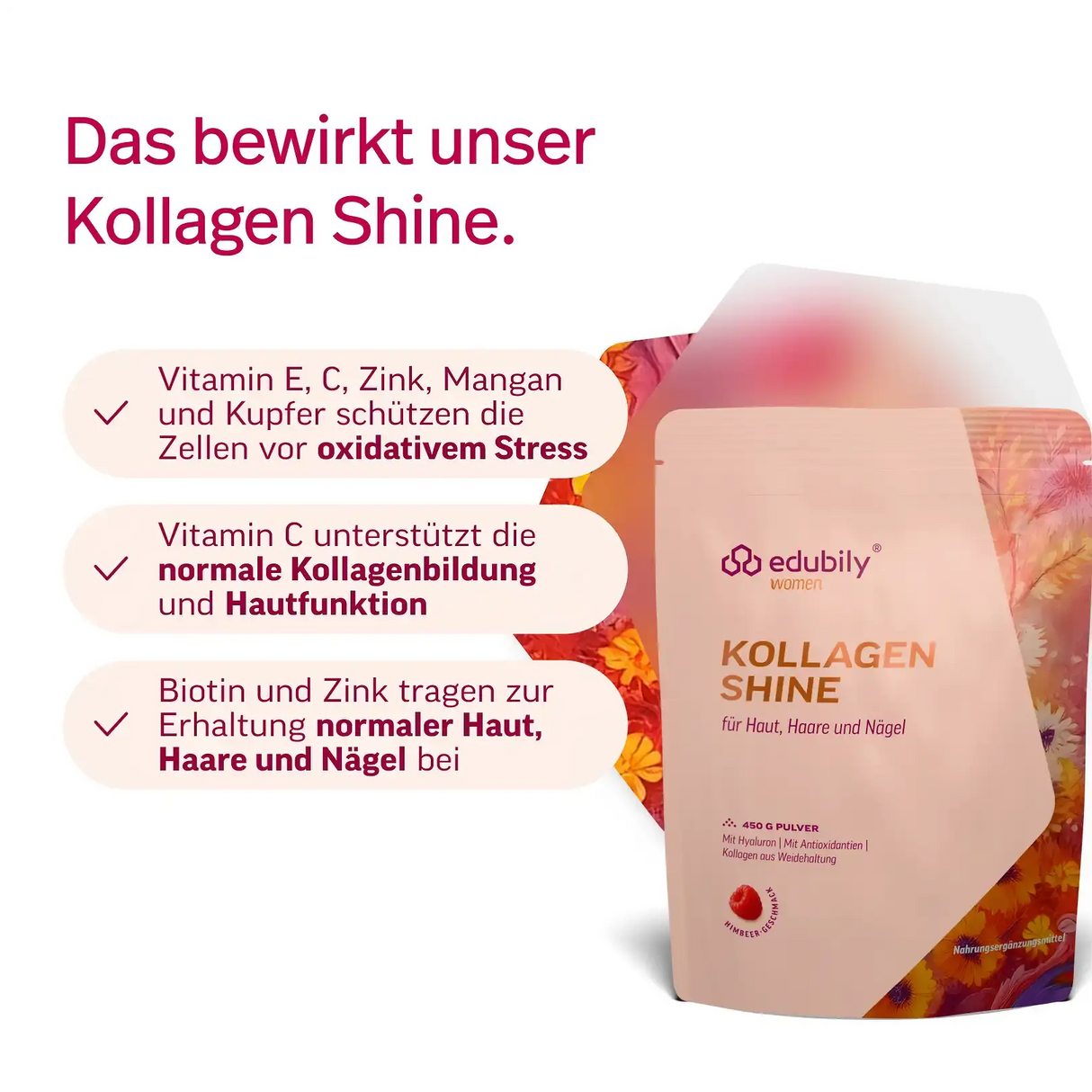 Kollagen Shine kaufen -  edubily Kollagen  - Fitness Onlineshop
