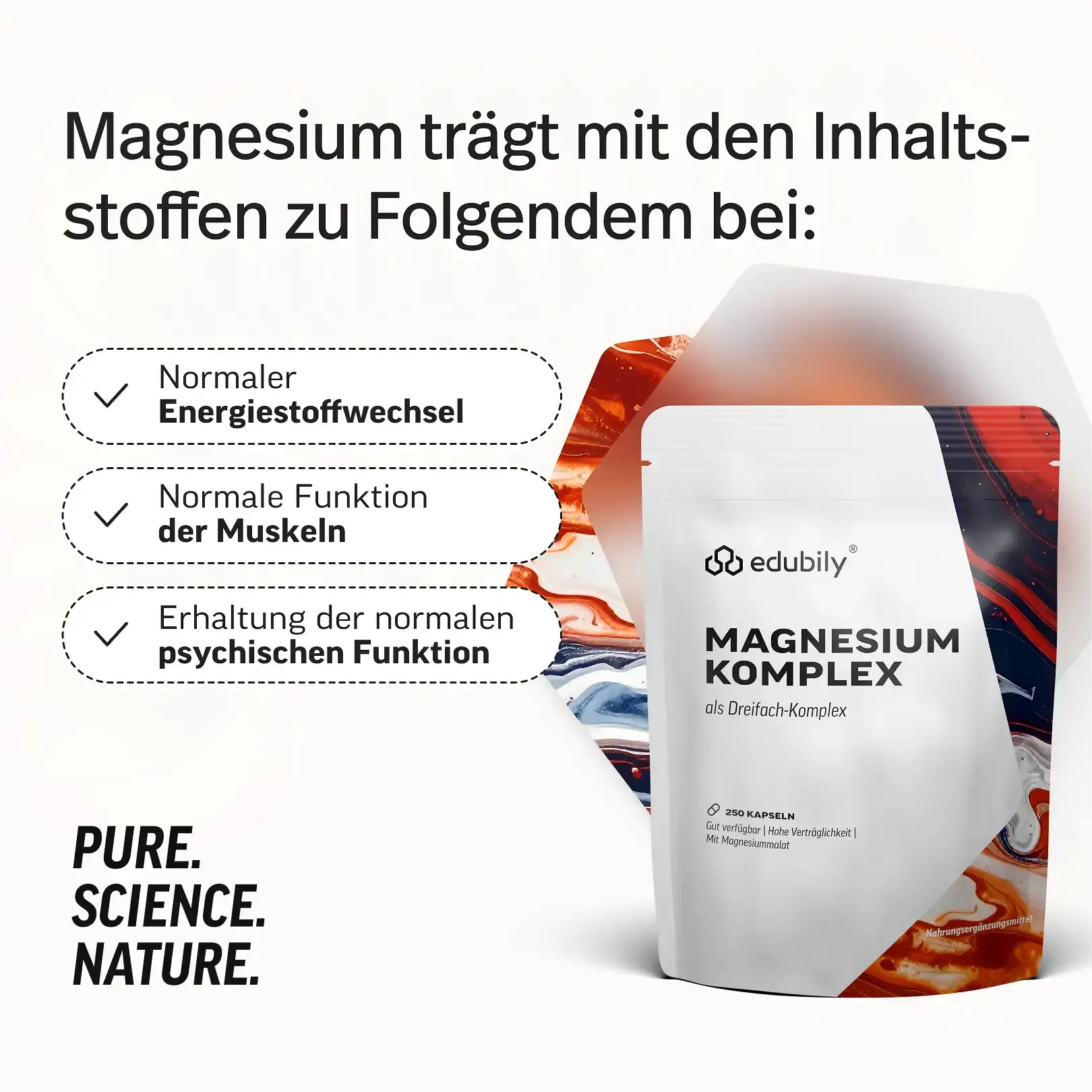 Magnesium-Kapseln kaufen -  edubily Magnesium (Mineralstoff)  - Fitness Onlineshop