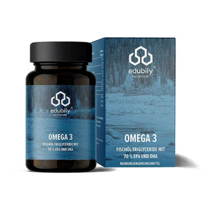 Omega-3 Kapseln – (Triglyceride 70 %) 90 Kapseln kaufen -  edubily Omega 3  - Fitness Onlineshop