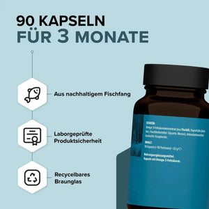 Omega-3 Kapseln – (Triglyceride 70 %) kaufen -  edubily Omega 3  - Fitness Onlineshop