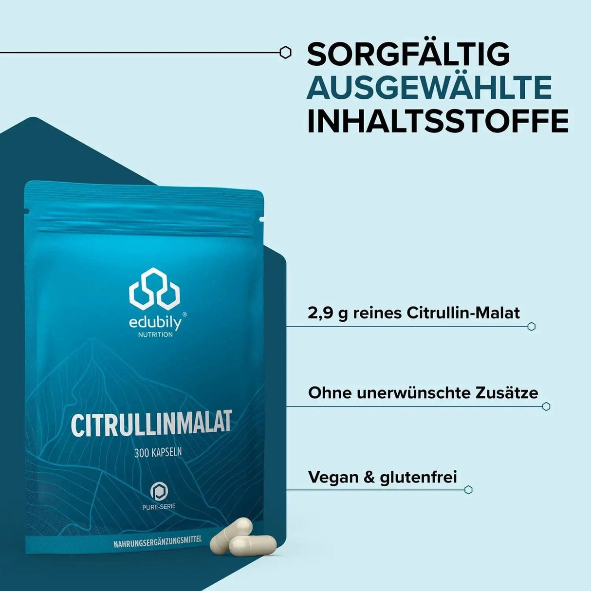 PURE Citrullin-Malat Kapseln kaufen -  edubily Citrullin  - Fitness Onlineshop