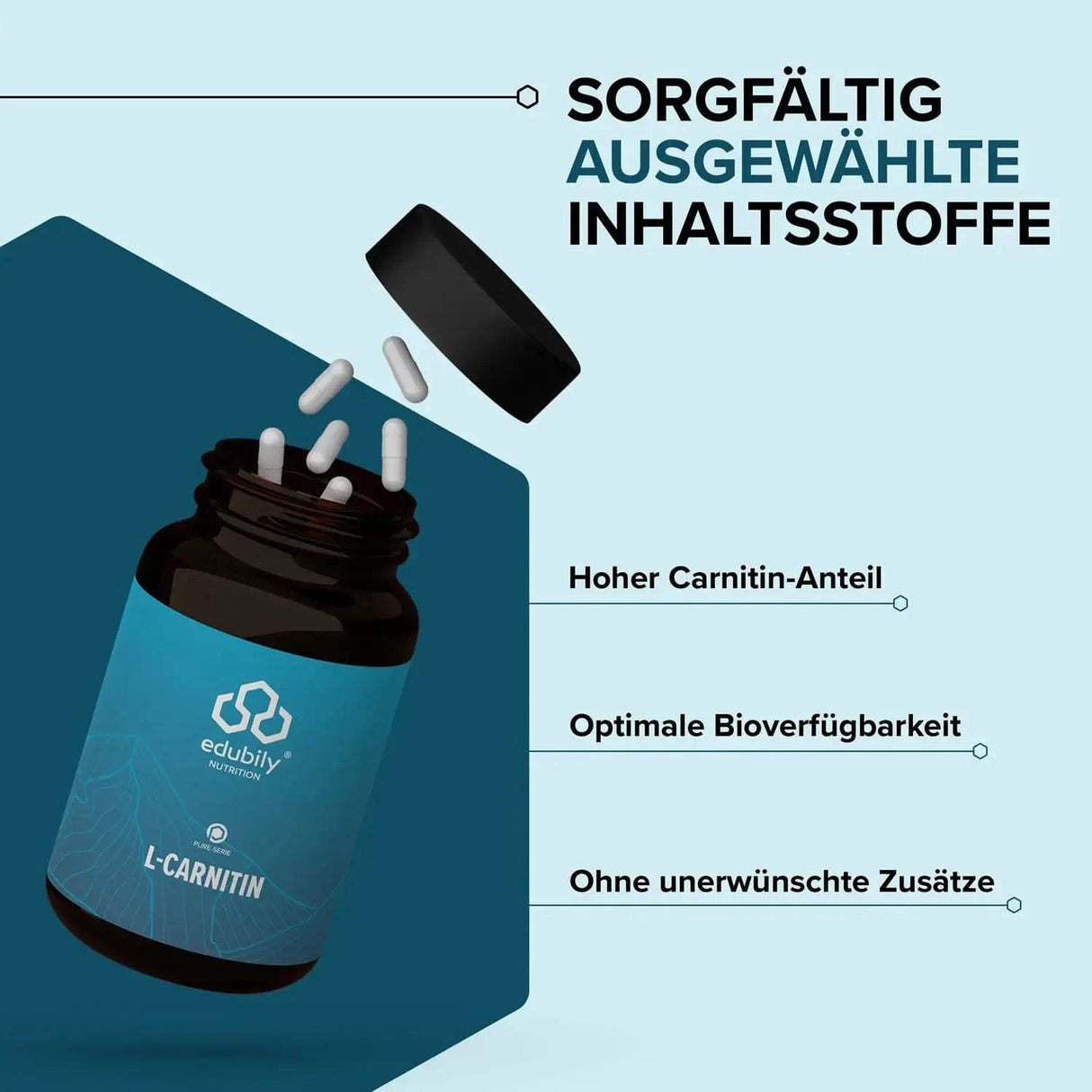PURE L-Carnitin kaufen -  edubily Weitere Aminosäuren  - Fitness Onlineshop