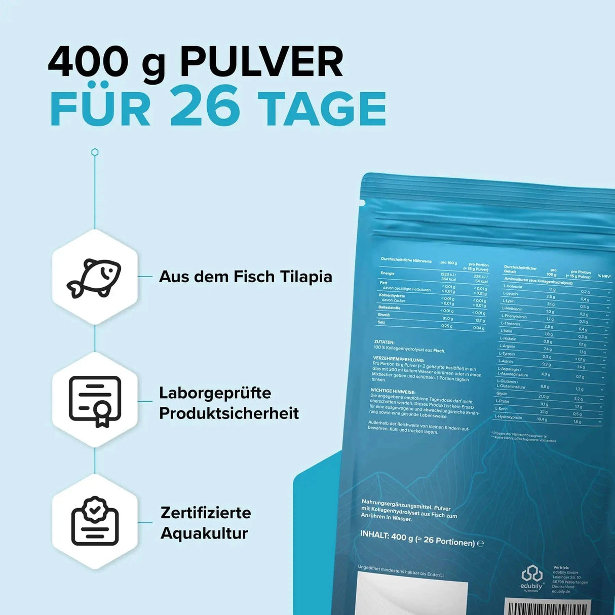 PURE Marines Kollagenhydrolysat kaufen -  edubily Kollagen  - Fitness Onlineshop