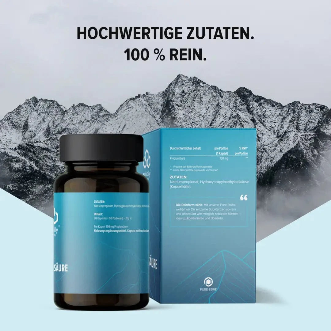 PURE Propionsäure Kapseln kaufen -  edubily Verdauung  - Fitness Onlineshop