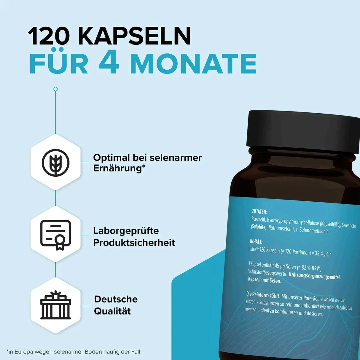 PURE Selen Kapseln kaufen -  edubily Selen  - Fitness Onlineshop