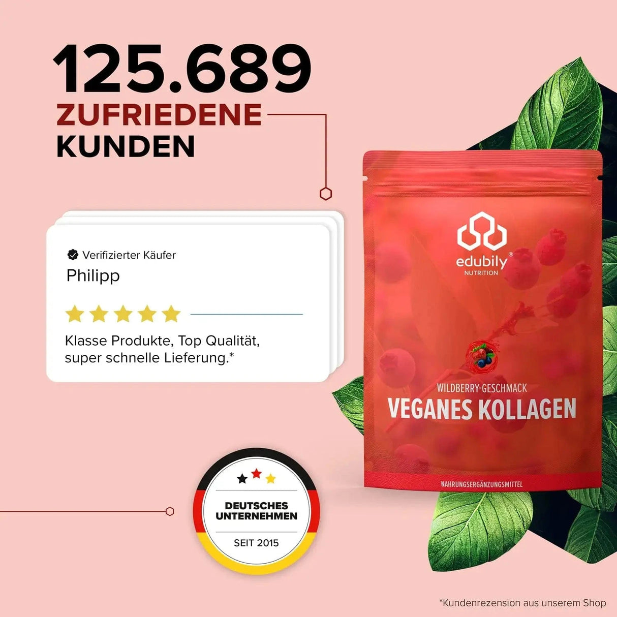 Veganes Kollagen Pulver kaufen -  edubily Vegane Proteinpulver  - Fitness Onlineshop