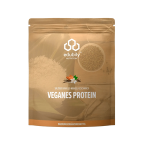 Veganes Proteinpulver Salzige Vanille Mandel kaufen -  edubily Vegane Proteinpulver  - Fitness Onlineshop
