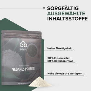 Veganes Proteinpulver kaufen -  edubily Vegane Proteinpulver  - Fitness Onlineshop