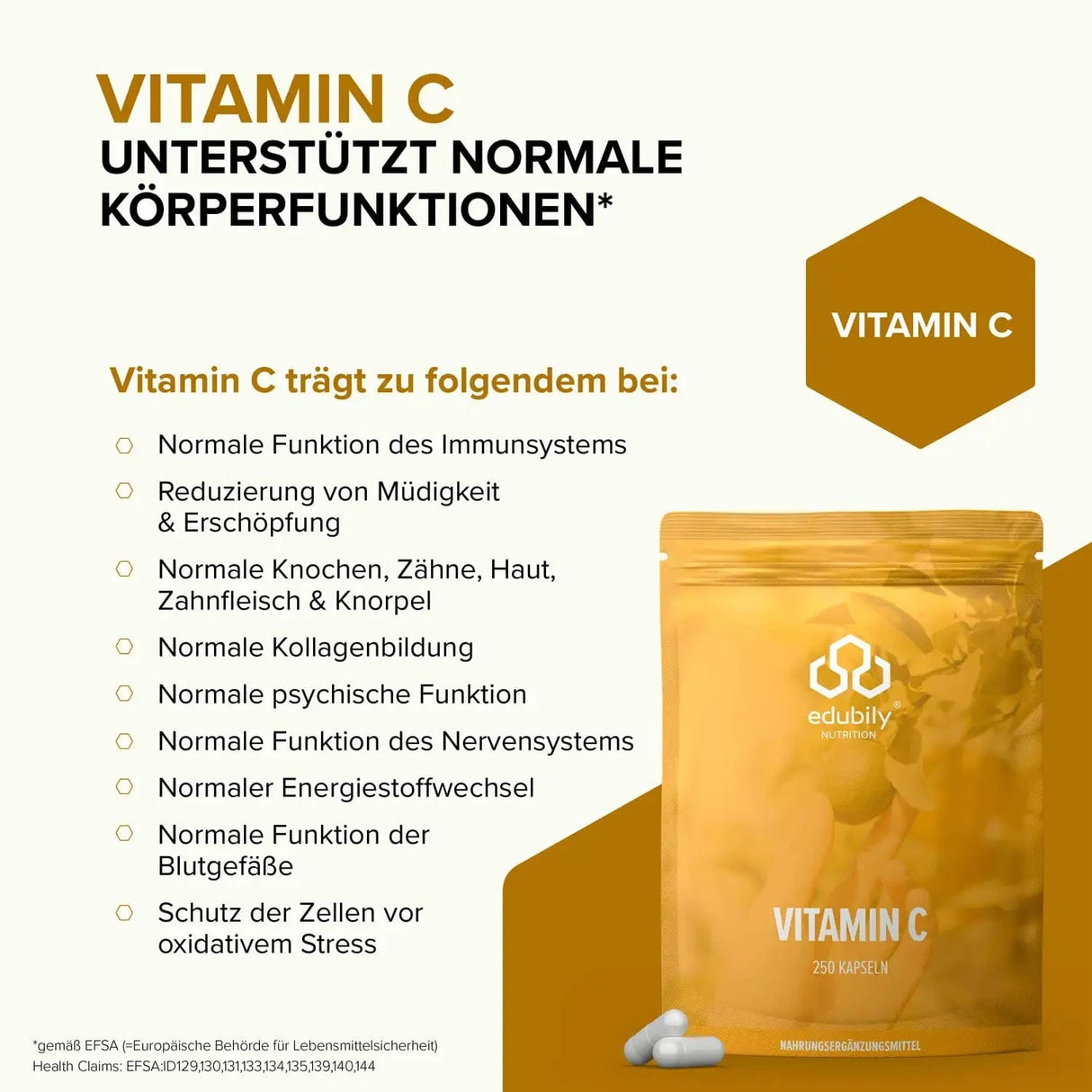 Vitamin C Kapsel kaufen -  edubily Vitamine  - Fitness Onlineshop