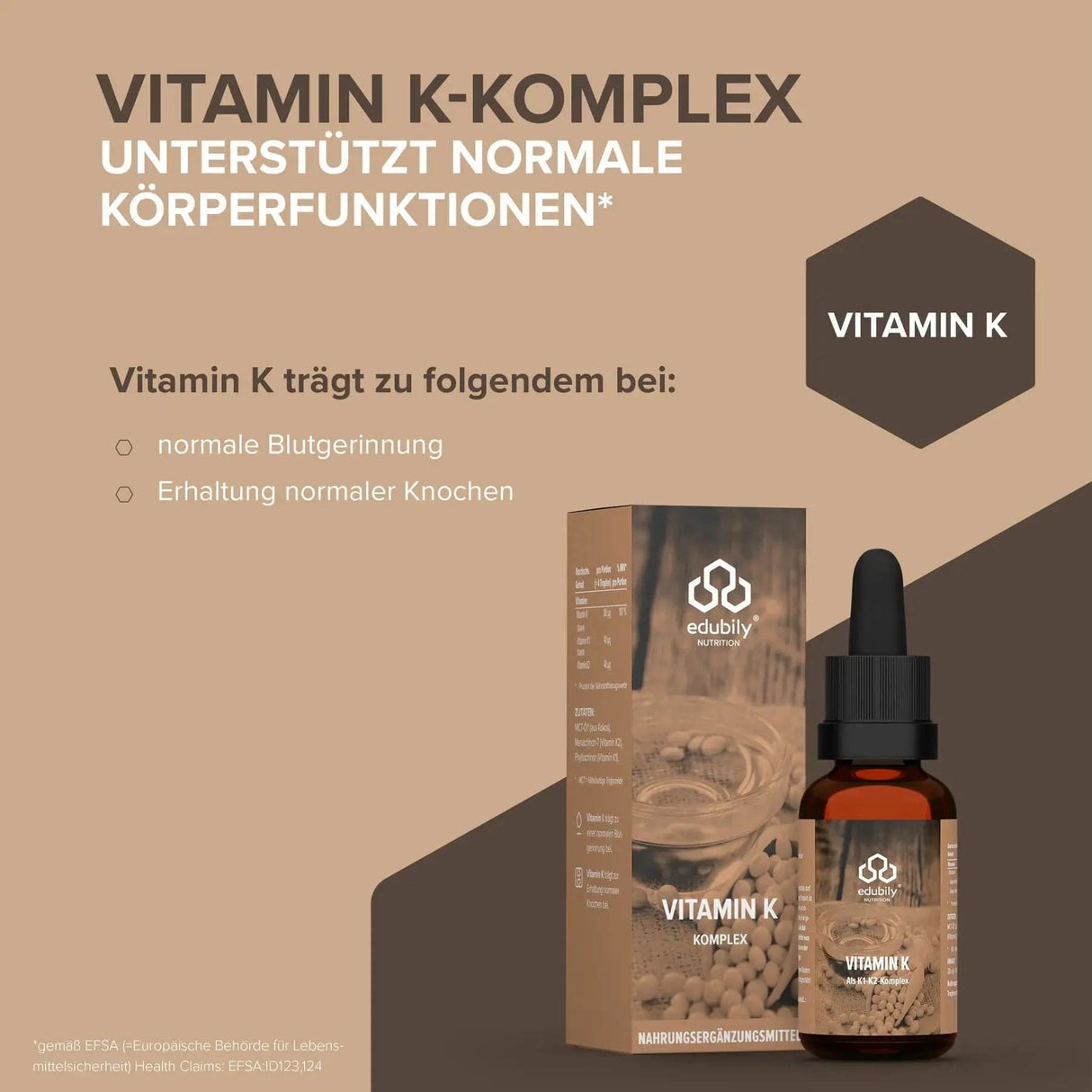 Vitamin K-Komplex mit K1 und K2-MK7 20ml kaufen -  edubily Vitamine  - Fitness Onlineshop