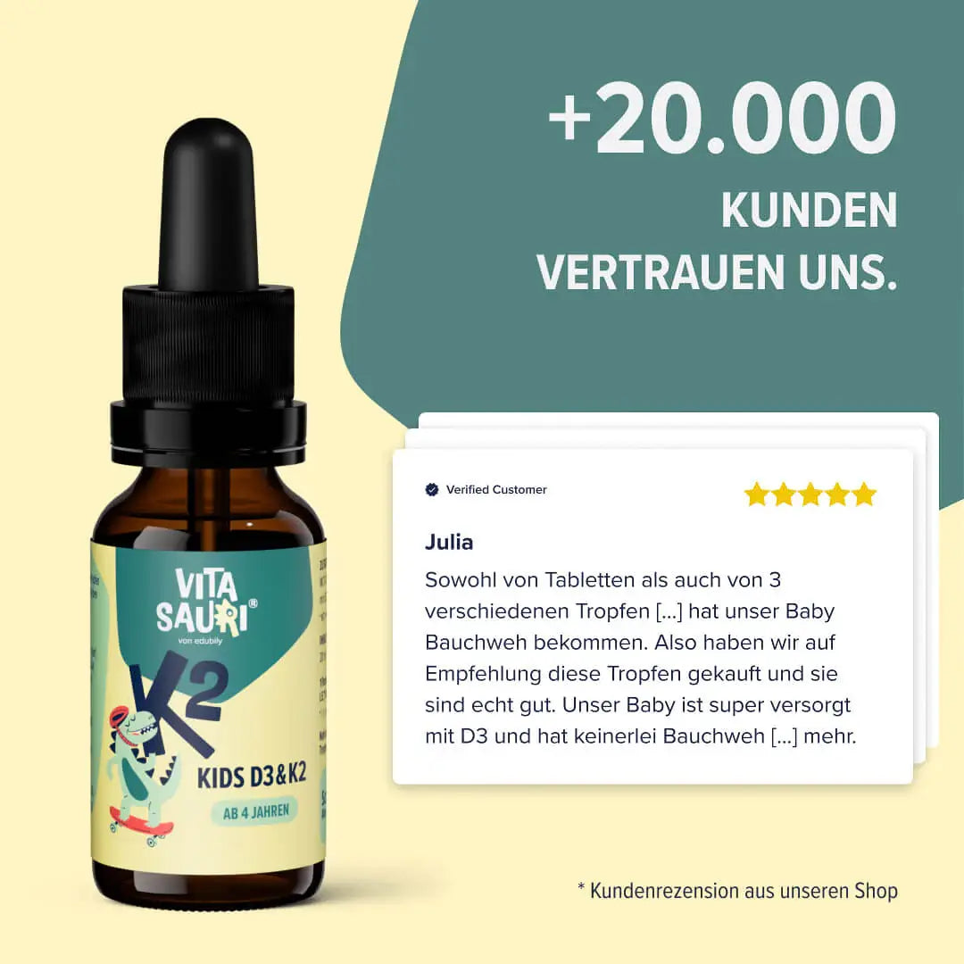 Vitasauri® Kids Vitamin D3 mit K2 kaufen -  edubily Vitamine  - Fitness Onlineshop