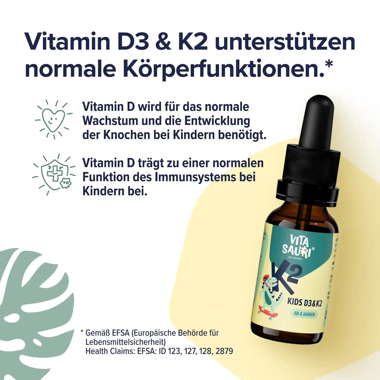 Vitasauri® Kids Vitamin D3 mit K2 kaufen -  edubily Vitamine  - Fitness Onlineshop