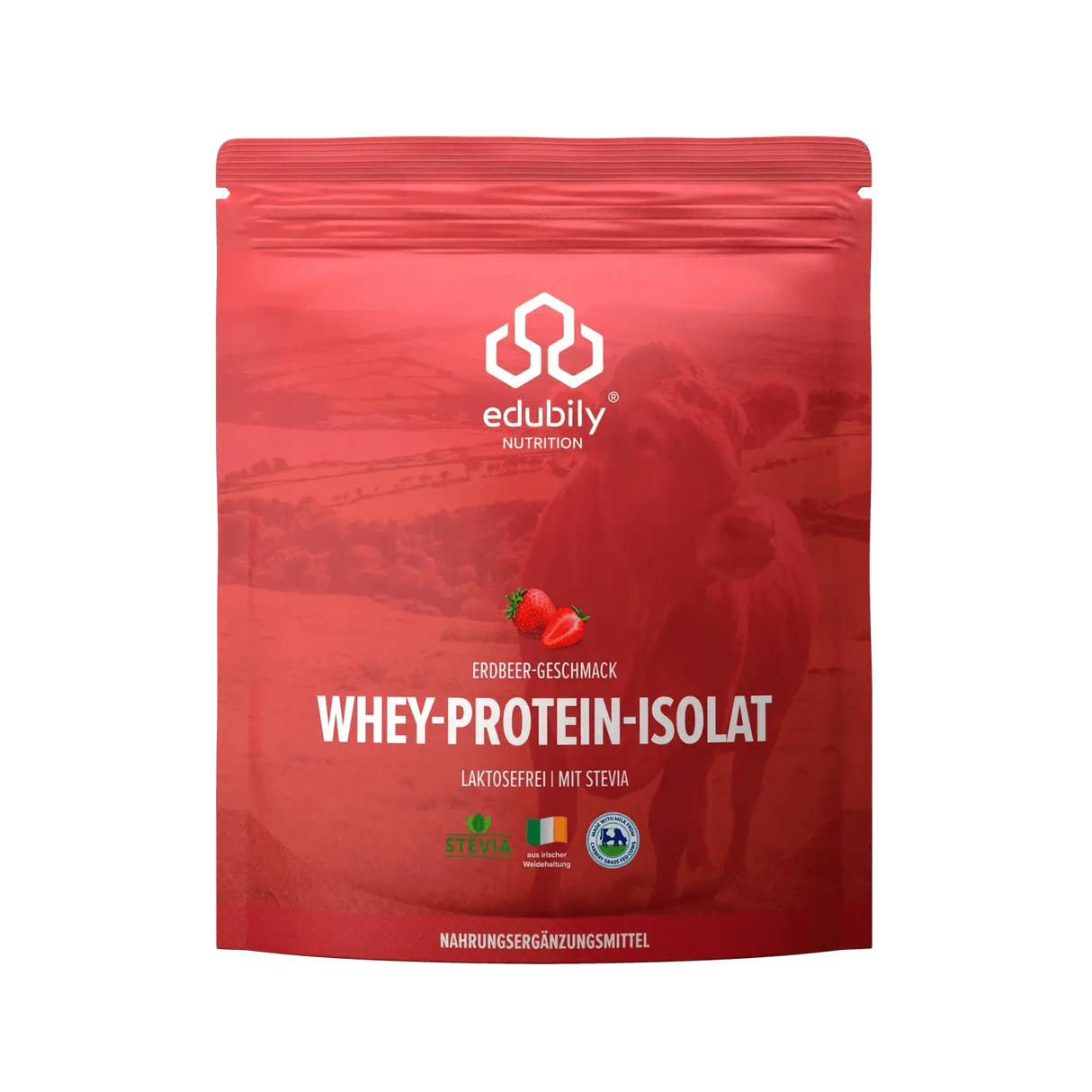 Buy Strawberry Whey Isolate Powder Made from Grass-Fed Milk - edubily Whey Protein Powder - Online Fitness Store