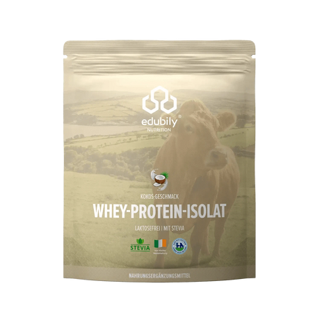Whey-Isolat Pulver aus Weidemilch Kokos kaufen -  edubily Whey Proteinpulver  - Fitness Onlineshop