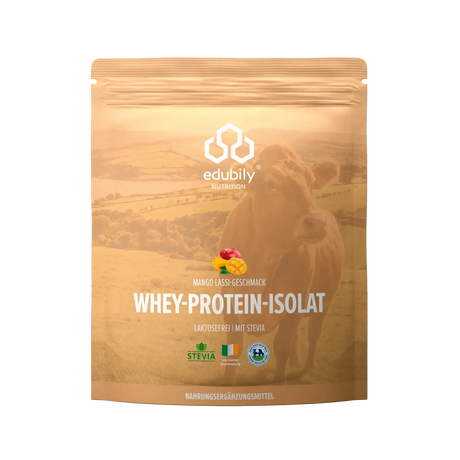 Whey-Isolat Pulver aus Weidemilch Mango-Lassi kaufen -  edubily Whey Proteinpulver  - Fitness Onlineshop