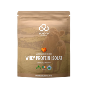 Whey-Isolat Pulver aus Weidemilch Salted Caramel kaufen -  edubily Whey Proteinpulver  - Fitness Onlineshop