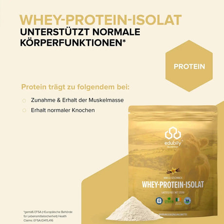 Whey-Isolat Pulver aus Weidemilch kaufen -  edubily Whey Proteinpulver  - Fitness Onlineshop