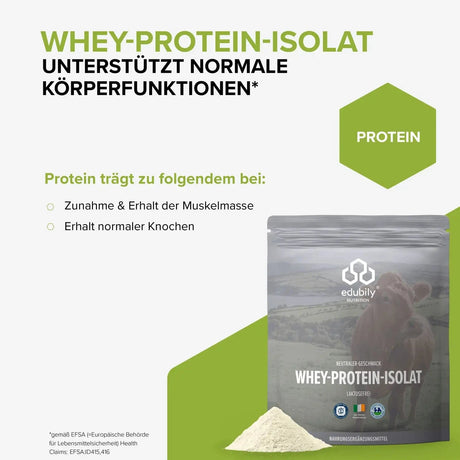Whey-Isolat Pulver aus Weidemilch kaufen -  edubily Whey Proteinpulver  - Fitness Onlineshop