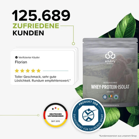 Whey-Isolat Pulver aus Weidemilch kaufen -  edubily Whey Proteinpulver  - Fitness Onlineshop