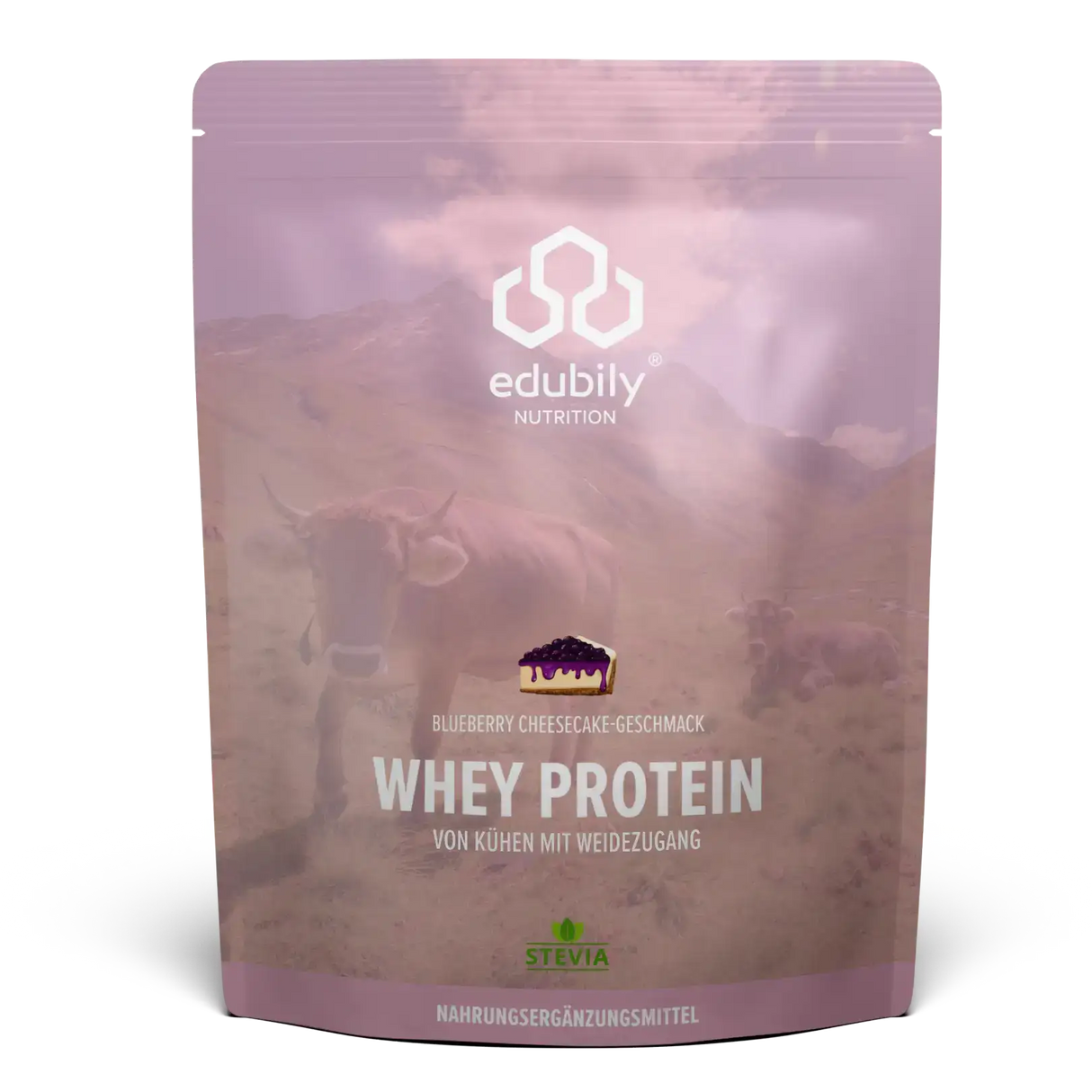 Whey Protein Konzentrat Blueberry Cheesecake kaufen -  edubily Whey Proteinpulver  - Fitness Onlineshop