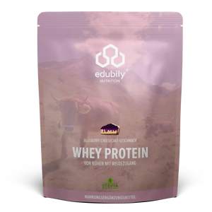 Whey Protein Konzentrat Blueberry Cheesecake kaufen -  edubily Whey Proteinpulver  - Fitness Onlineshop