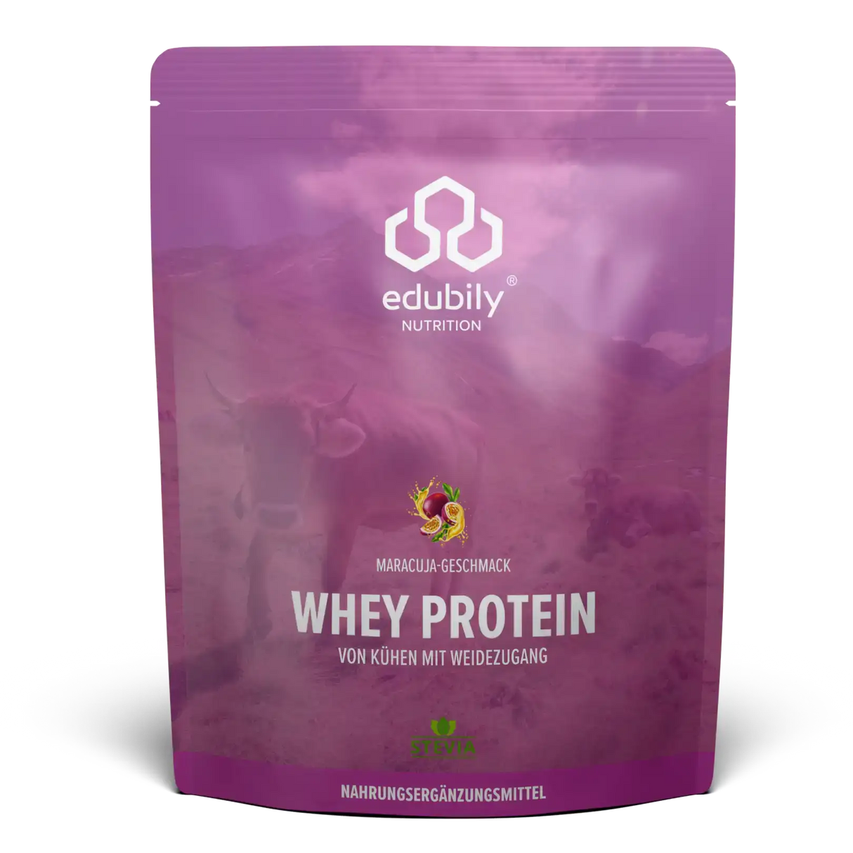 Whey Protein Konzentrat Maracuja kaufen -  edubily Whey Proteinpulver  - Fitness Onlineshop