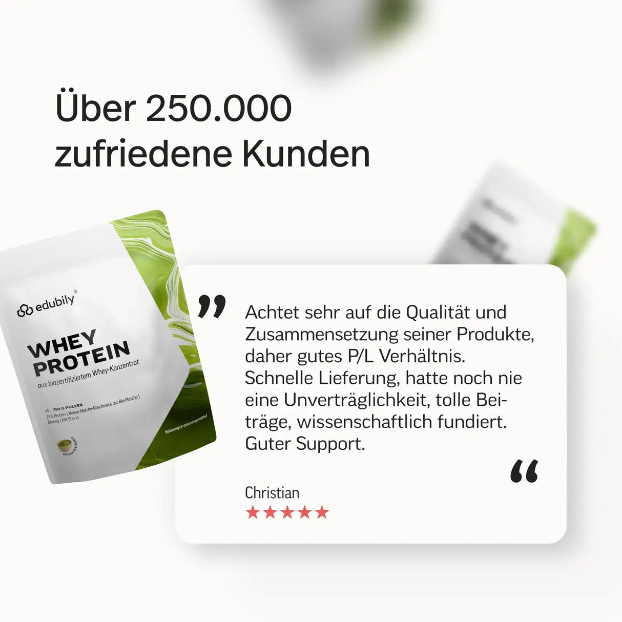 Whey Protein Konzentrat kaufen -  edubily Whey Proteinpulver  - Fitness Onlineshop