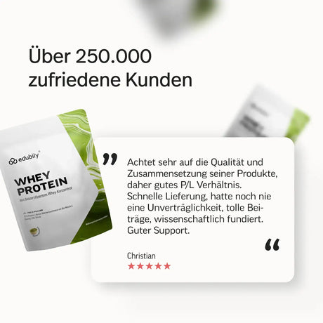 Whey Protein Konzentrat kaufen -  edubily Whey Proteinpulver  - Fitness Onlineshop