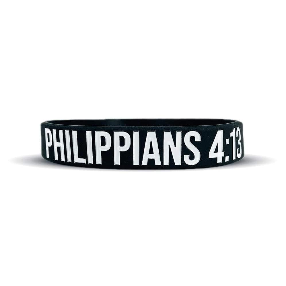 Buy the Elite Athletic Gear PHILIPPIANS 4:13 VERSE Wristband XL (9") at HighPowered.ch