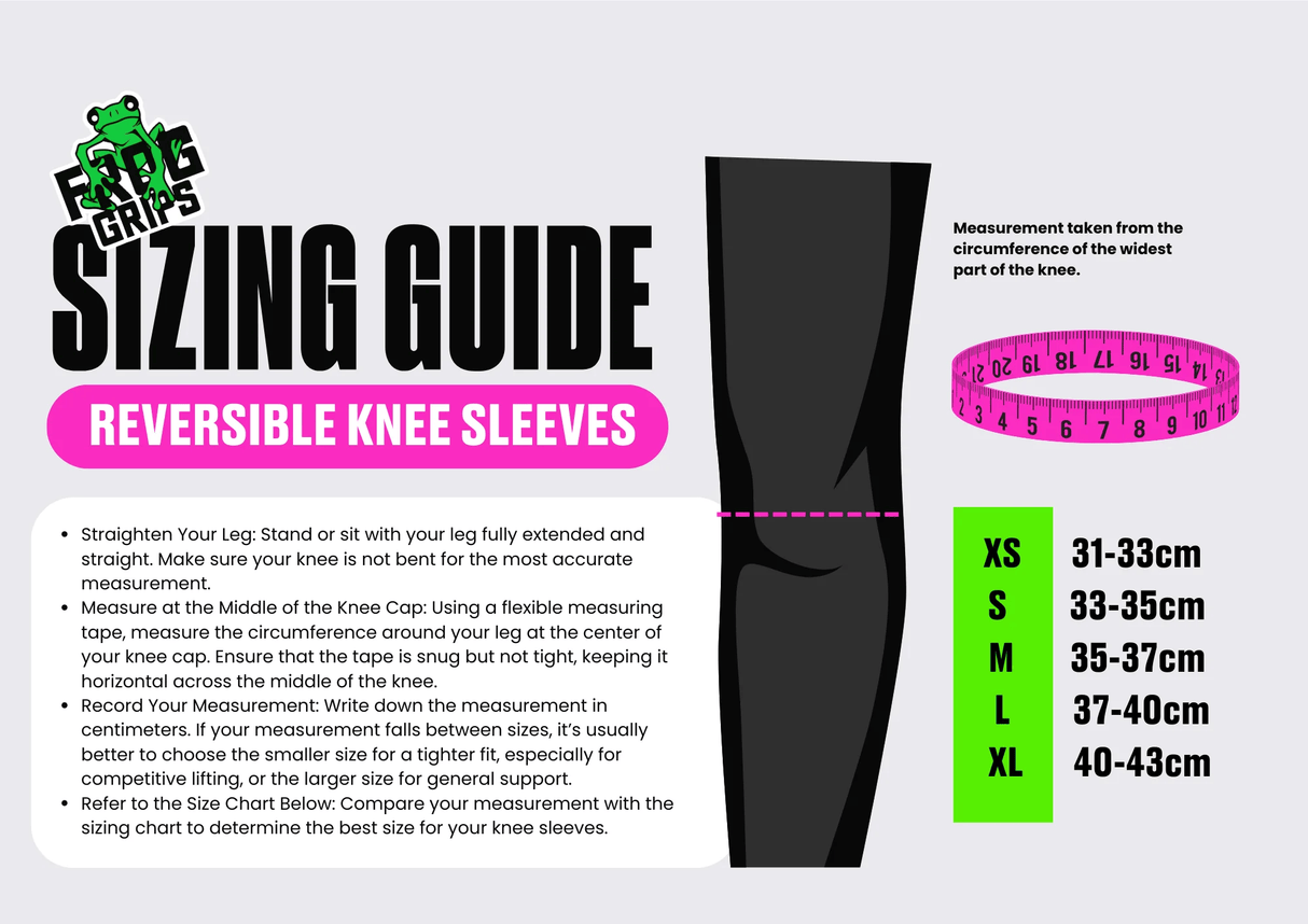 Frog Reversible Knee Sleeves (Kniebandagen Paar) kaufen -  Frog Grips Kniebandagen  - Fitness Onlineshop