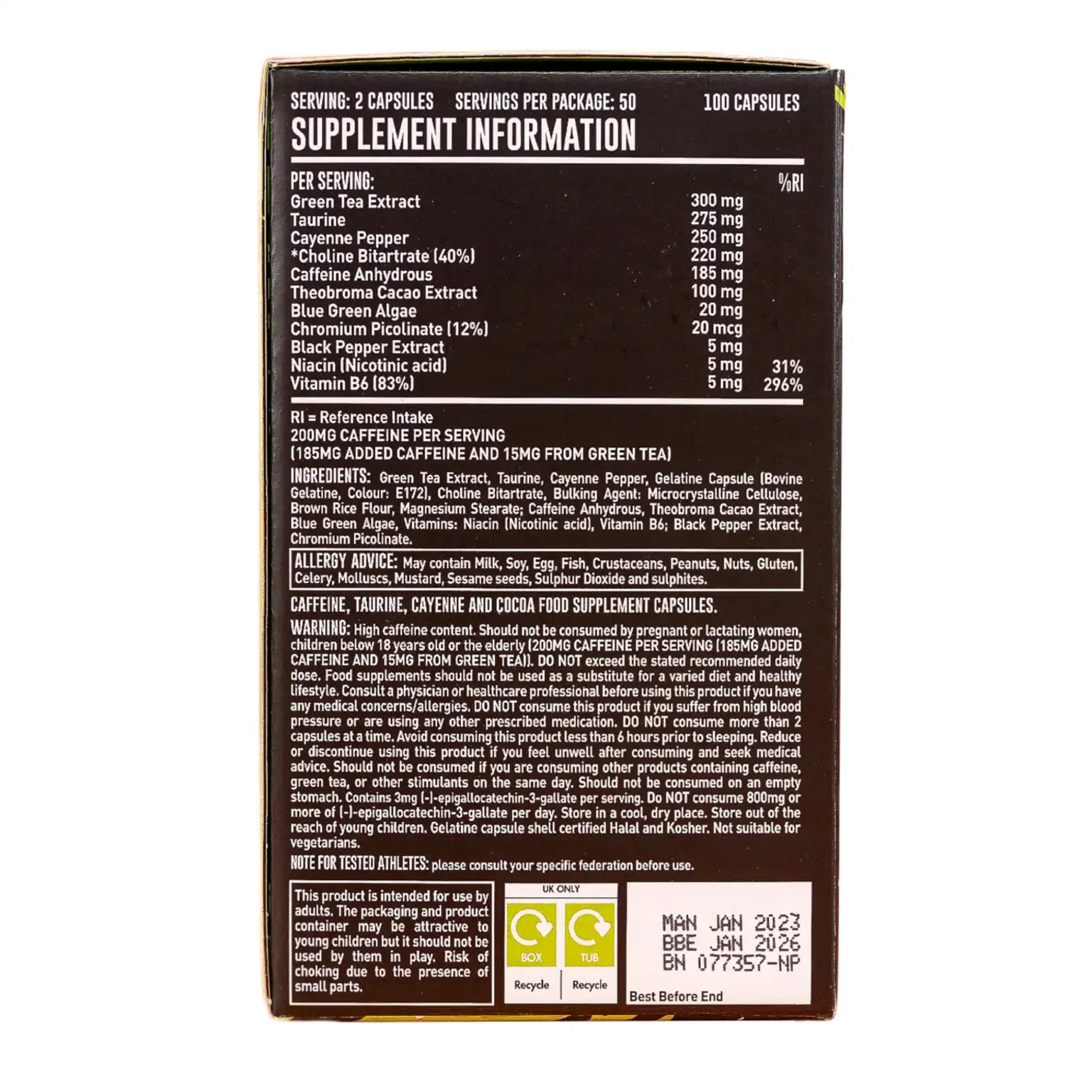 Grenade Black Ops (Energie-Booster & Gewichtsmanagement) 100 Caps kaufen -  Grenade Pre-Workout  - Fitness Onlineshop