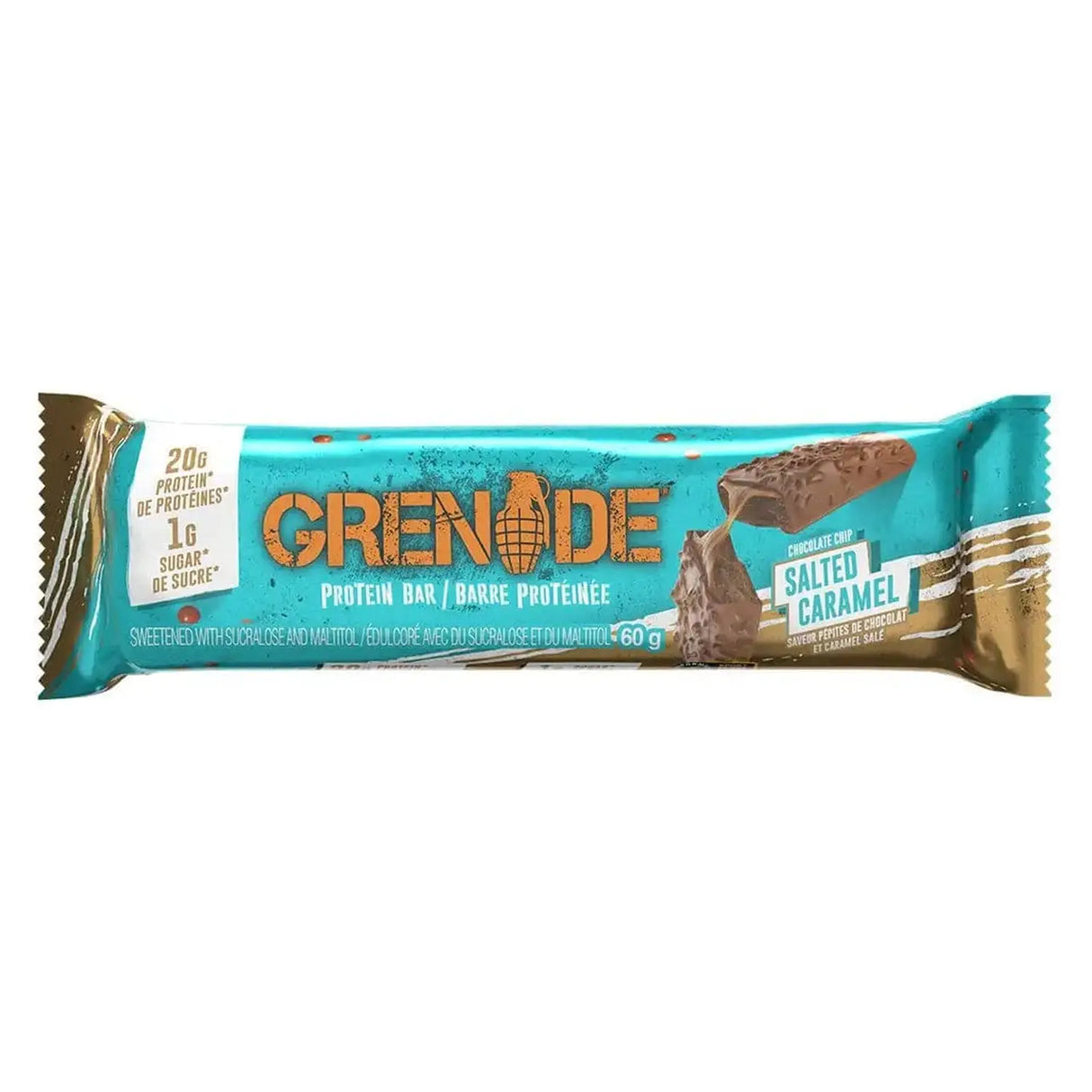 Acheter la barre protéinée Grenade Grenade 60 g aux pépites de chocolat et au caramel salé sur HighPowered.ch