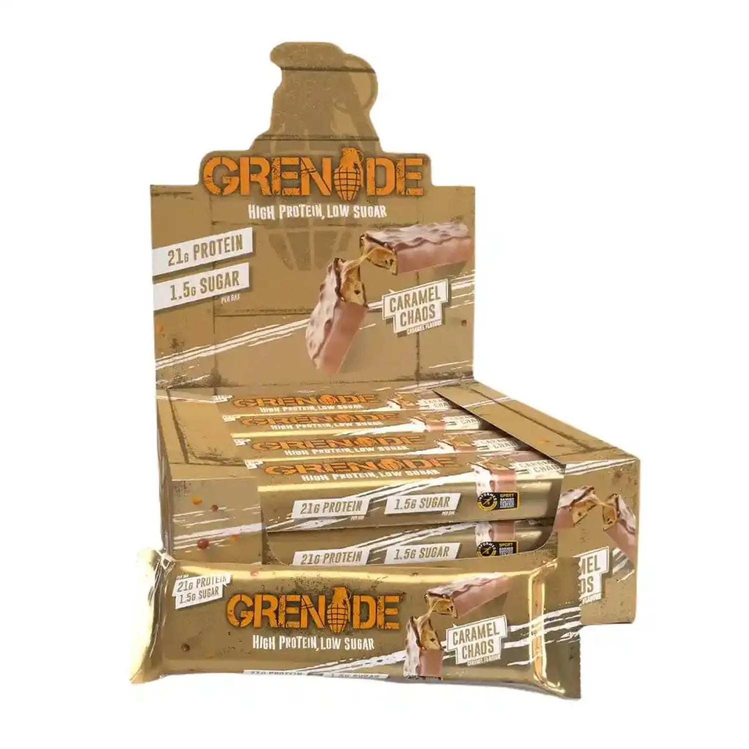 Grenade Grenade Protein Bar 12 x 60 g Caramel Chaos kaufen bei HighPowered.ch