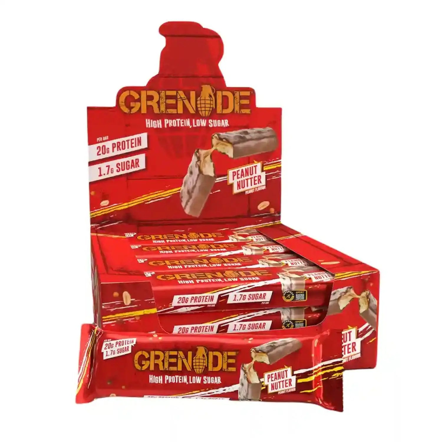 Grenade Grenade Protein Bar 12 x 60 g Peanut Nutter kaufen bei HighPowered.ch