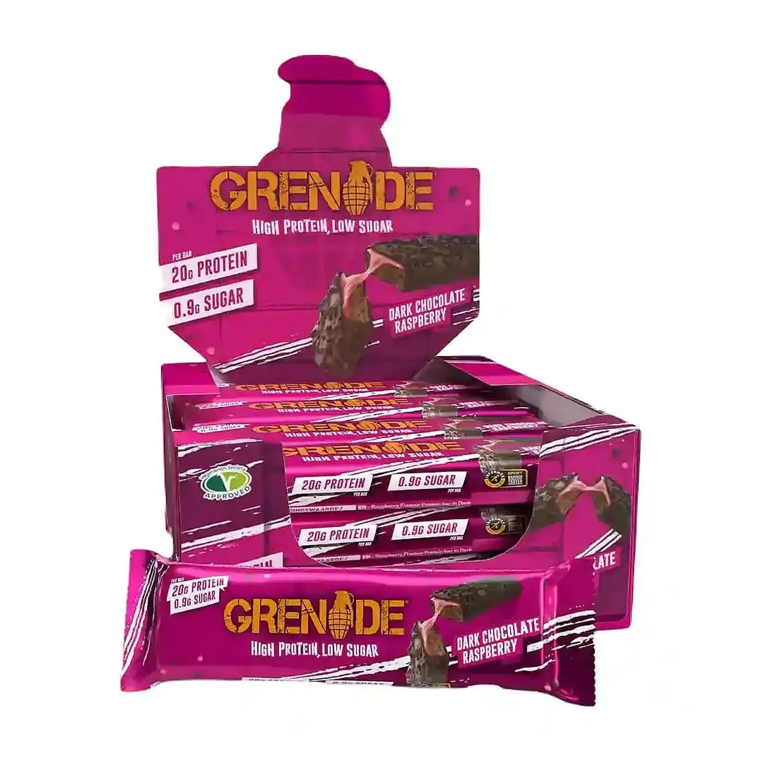 Grenade Grenade Protein Bar 12 x 60 g Dark Chocolate Raspberry kaufen bei HighPowered.ch