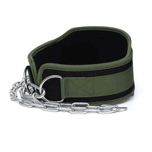 Dip Belt mit Kette Grün kaufen -  HighPowered Dip Gürtel  - Fitness Onlineshop