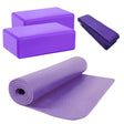 Fitness- und Yoga-Set (1x Matte, 2x Block, 1x Strap) Violett kaufen -  HighPowered Mobility Set  - Fitness Onlineshop