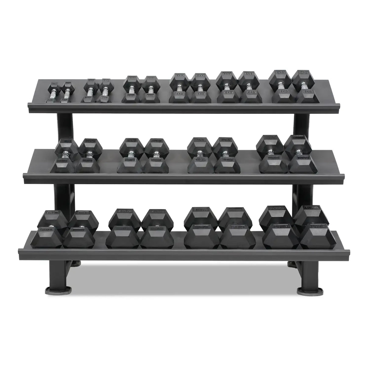 Buy Hexagon Dumbbell Set (1-20 kg, 14 pairs) with Storage Rack - HighPowered Dumbbell Sets - Fitness Online Store