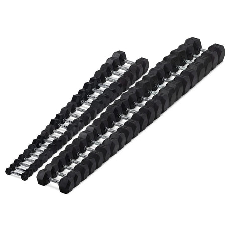 Acheter un ensemble d'haltères hexagonaux (1 à 40 kg, 22 paires) - Ensembles d'haltères HighPowered - Boutique en ligne de fitness