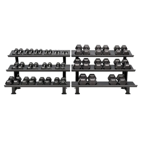 Hexagon Dumbbell Set (Kurzhanteln) 1-40kg (22 Paare) mit 2 Storage Racks kaufen -  HighPowered Kurzhantel Sets  - Fitness Onlineshop