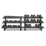 Buy Hexagon Dumbbell Set (1-40 kg, 22 pairs) with 2 Storage Racks - HighPowered Dumbbell Sets - Fitness Online Store