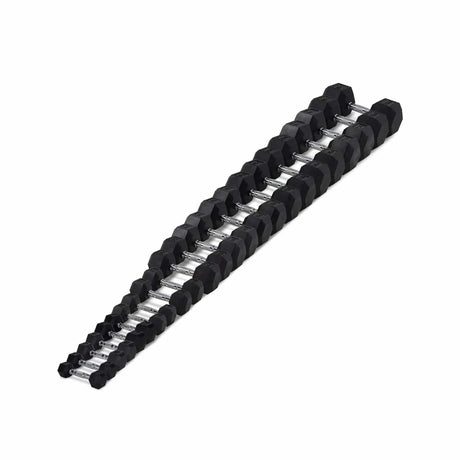 Acheter un ensemble d'haltères hexagonaux (2 à 25 kg, 12 paires) - Ensembles d'haltères HighPowered - Boutique en ligne de fitness