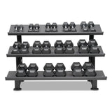 Buy Hexagon Dumbbell Set (2–25 kg, 12 pairs) with Storage Rack - HighPowered Dumbbell Sets - Fitness Online Store
