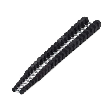 Acheter un ensemble d'haltères hexagonaux (3-30 kg, 12 paires) - Ensembles d'haltères HighPowered - Boutique en ligne de fitness