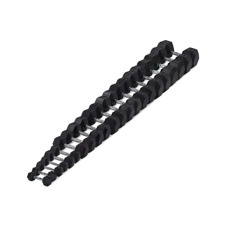 Acheter un ensemble d'haltères hexagonaux (3-35 kg, 11 paires) - Ensembles d'haltères HighPowered - Boutique en ligne de fitness