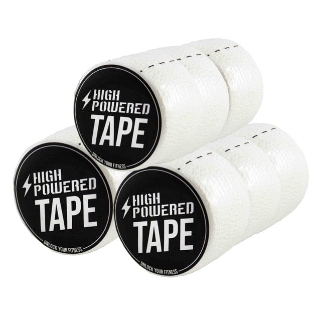 Acquista HighPowered Tape (fascia adesiva ad alta tenuta per sollevamento pesi) 9 rotoli, bianco su HighPowered.ch