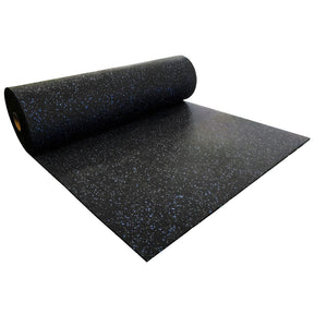 Hochleistungs-Sportboden Rolle 10m2 (10m x 1m x 8mm) - Schwarz-Blau kaufen -  HighPowered Sportboden  - Fitness Onlineshop