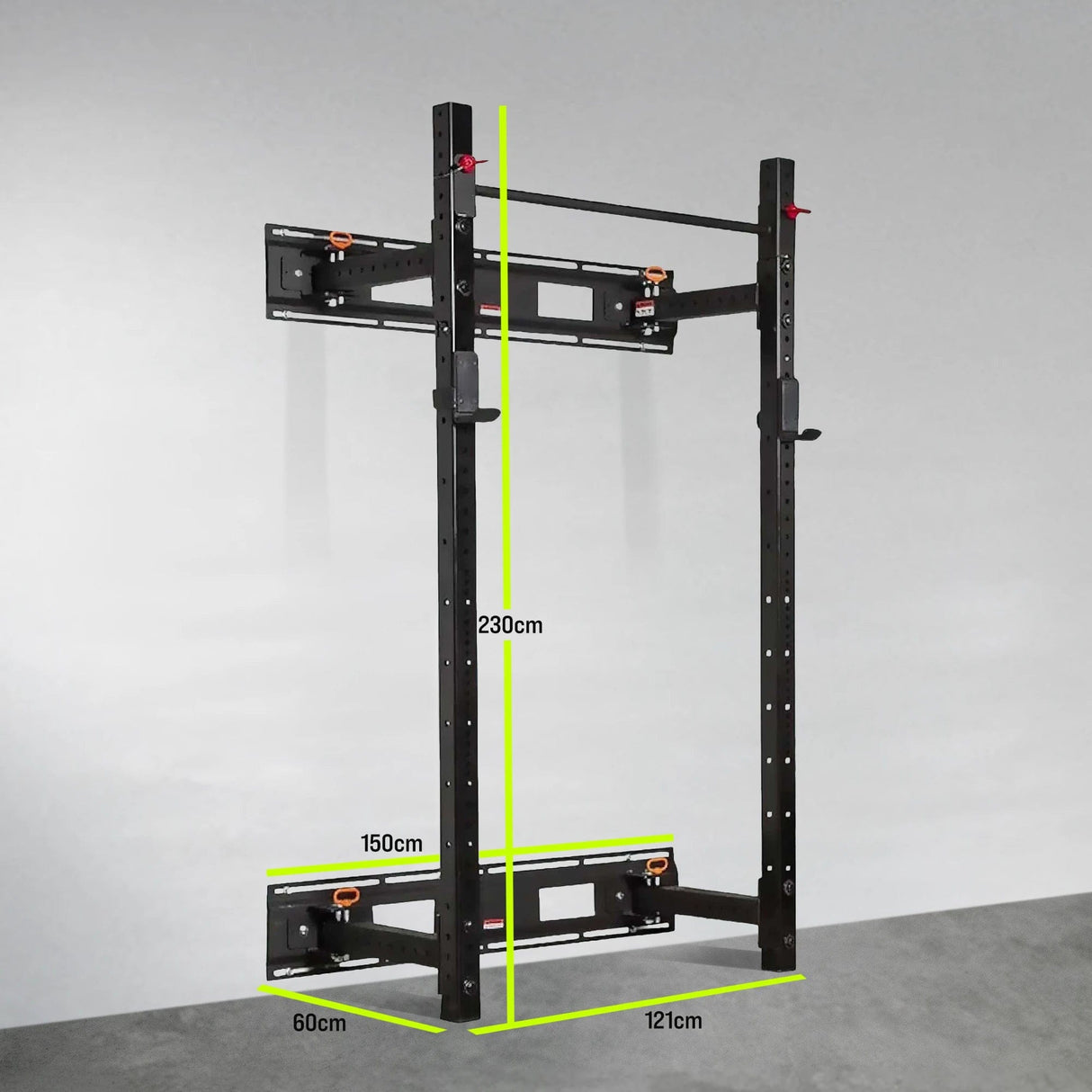Buy foldable wall squat rack with pull-up bar -  HighPowered wall racks  - Fitness online shop