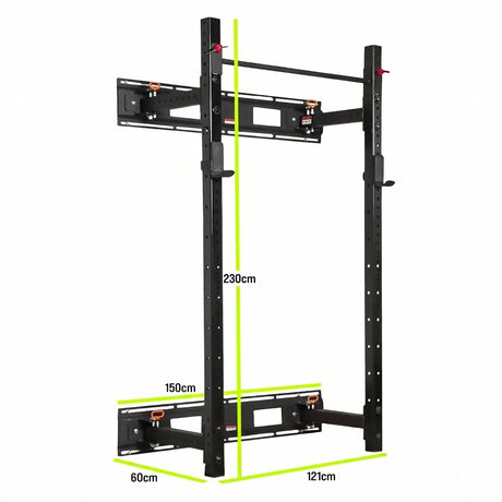 Klappbares Wandrack mit Klimmzugstange kaufen -  HighPowered Wandracks  - Fitness Onlineshop